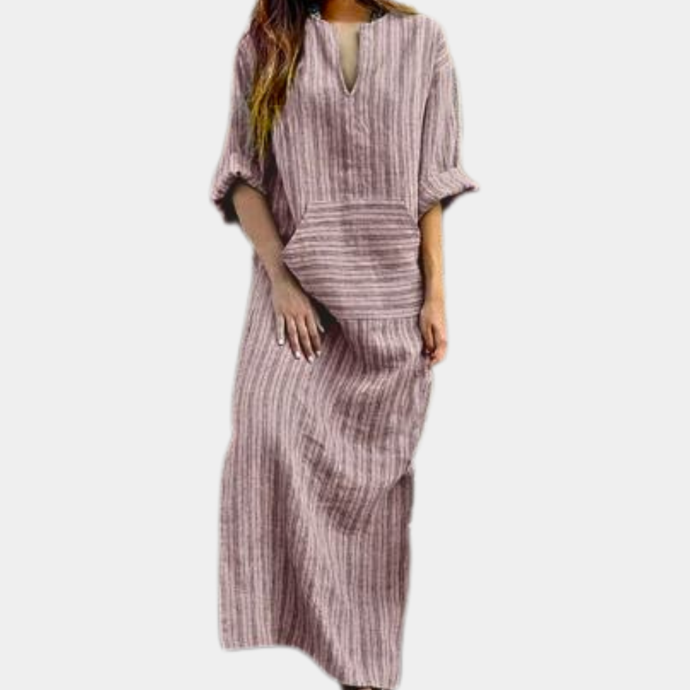 Flowy Maxi V Neck Summer Dress for Women