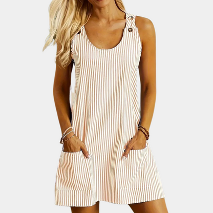 Summer A-Line Dress for Women with Pockets