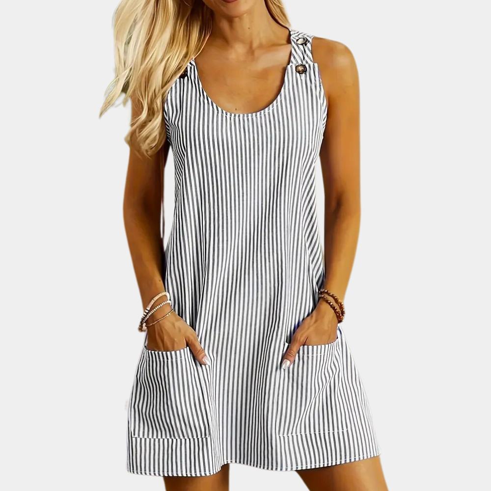 Summer A-Line Dress for Women with Pockets