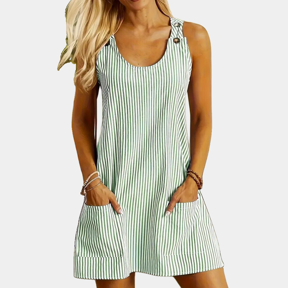 Summer A-Line Dress for Women with Pockets