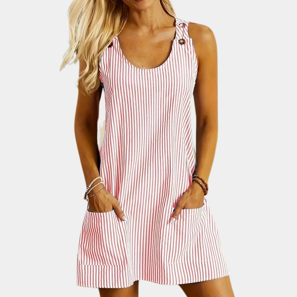Summer A-Line Dress for Women with Pockets - Nocini