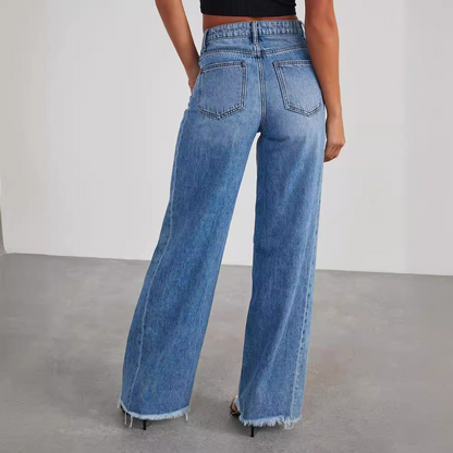 Women's Comfortable High Waist Wide Leg Jeans
