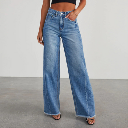 Relaxed Fit High Waisted Women's Jeans - Comfortable Daily Wear - Nocini