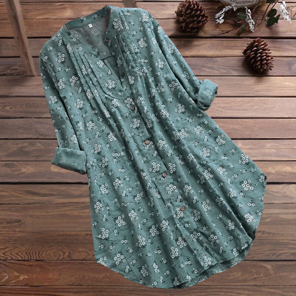 Elegant Floral Long Sleeve Women's Blouse - Olytrend