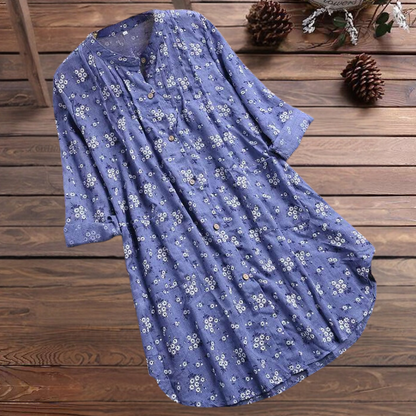 Pretty Floral Long Sleeve Women's Blouse