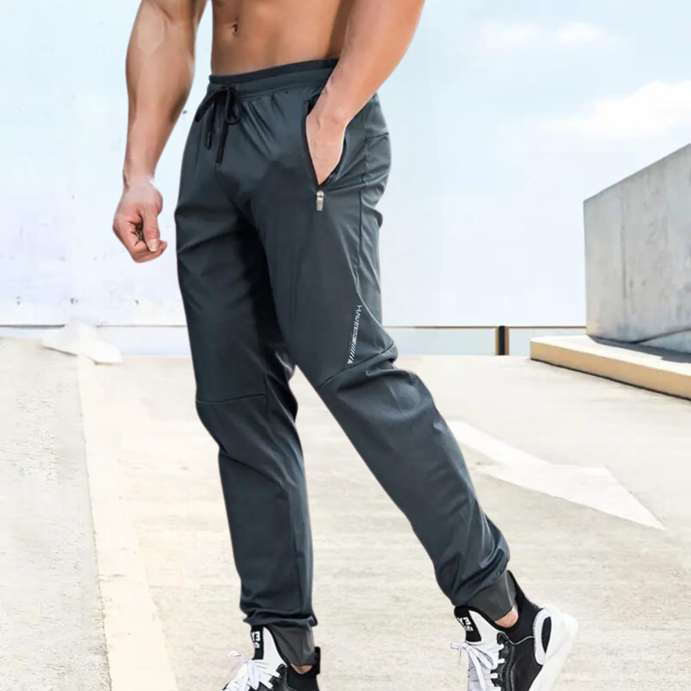 Slim Fit Men's Jogger Pants Elastic Waistband