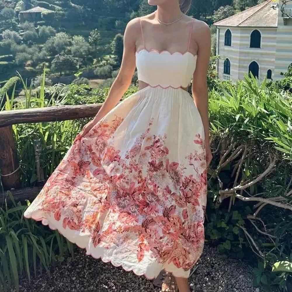 Summer Floral Sleeveless Mini Dress