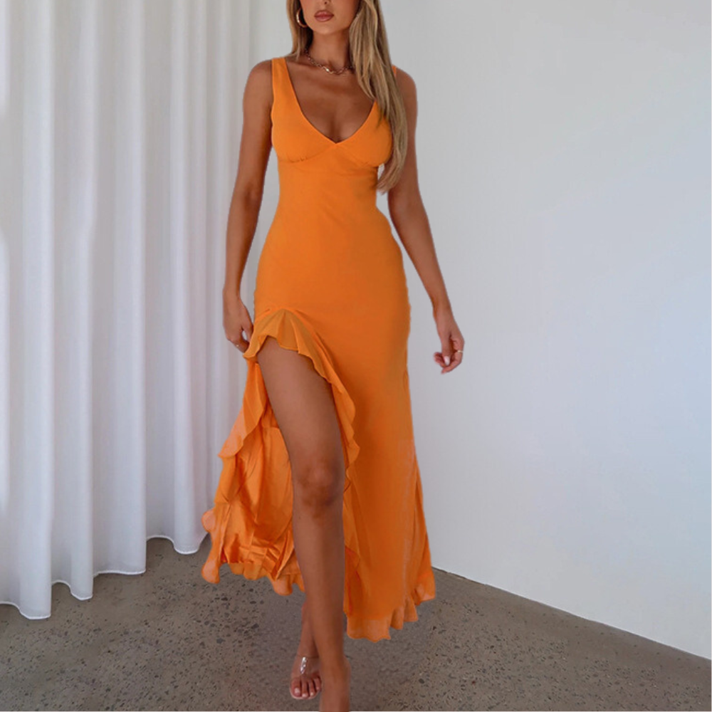 Chic V-Neck Summer Party Dress