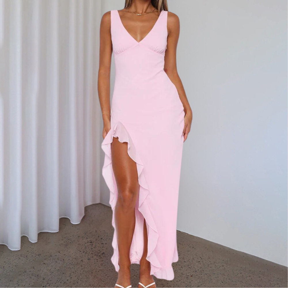 Chic V-Neck Summer Party Dress