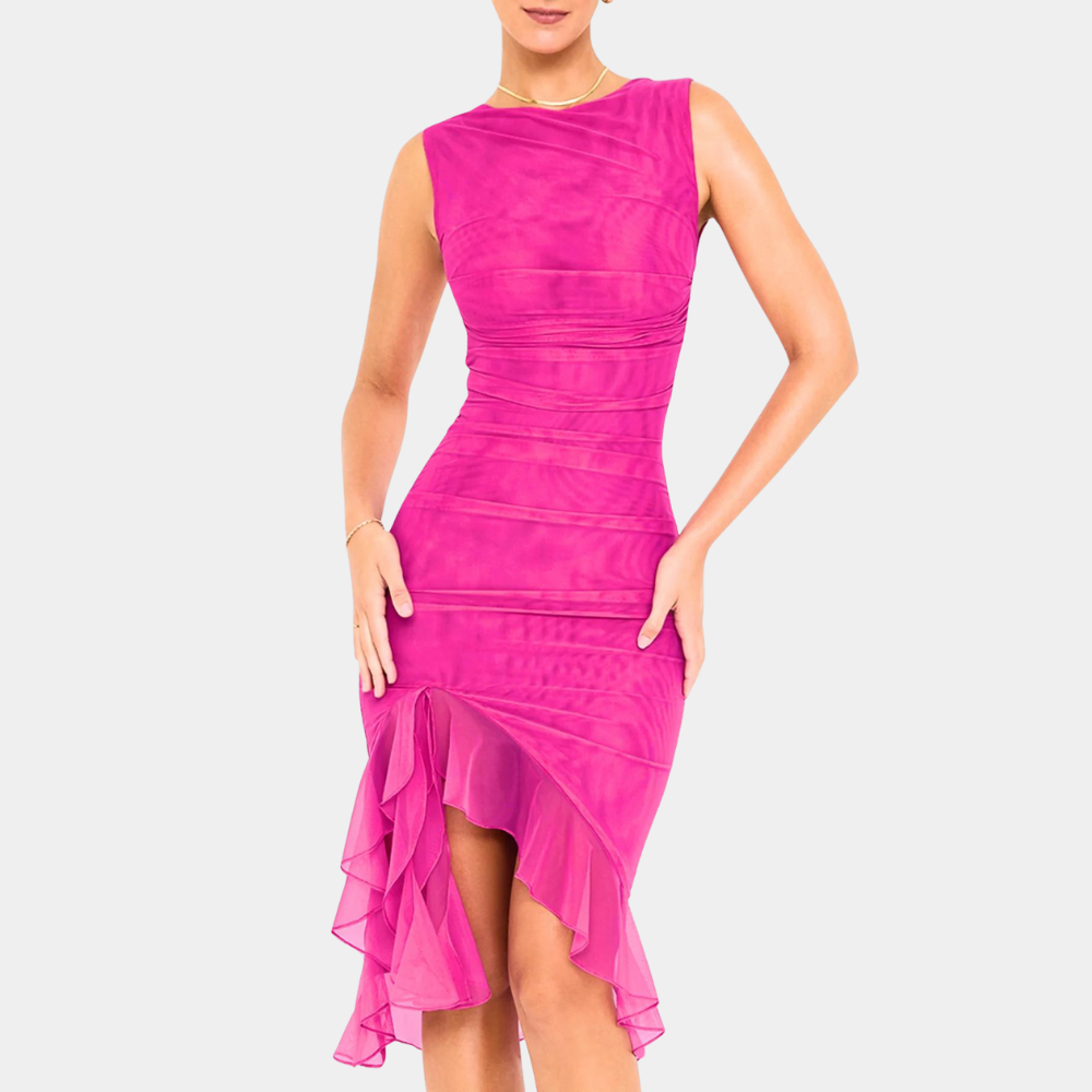 Chic Off Shoulder Ruffle Dress