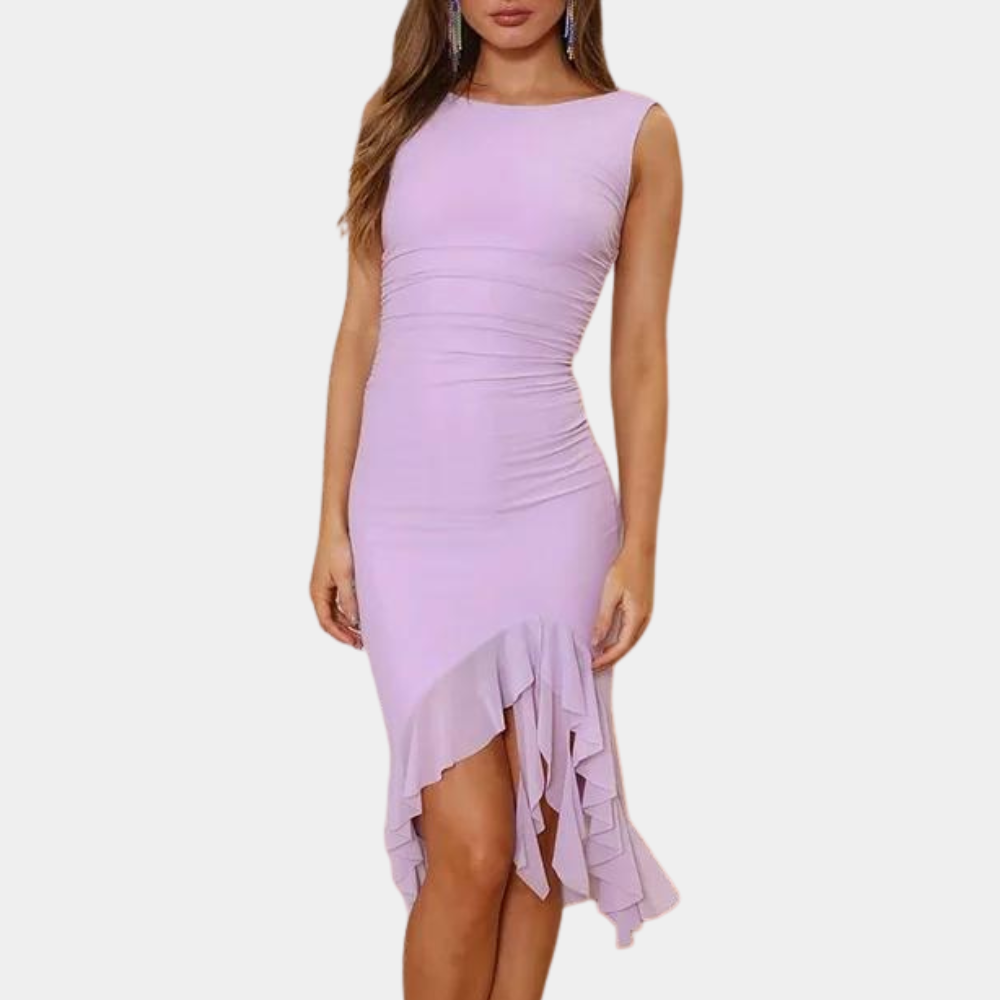 Chic Off Shoulder Ruffle Dress