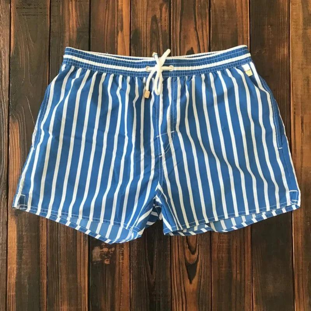Comfortable Mens Beach Shorts Quick Dry Stripe