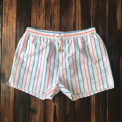 Comfortable Mens Beach Shorts Quick Dry Stripe