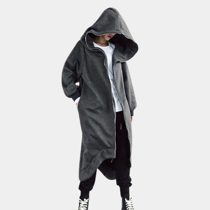 Large Women's Parka Coat with Hood and Zipper