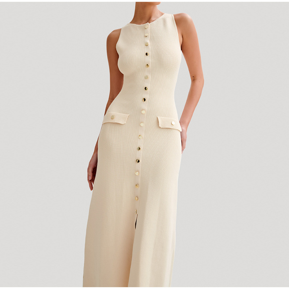 Casual Summer Maxi Dress with Pockets - Nocini