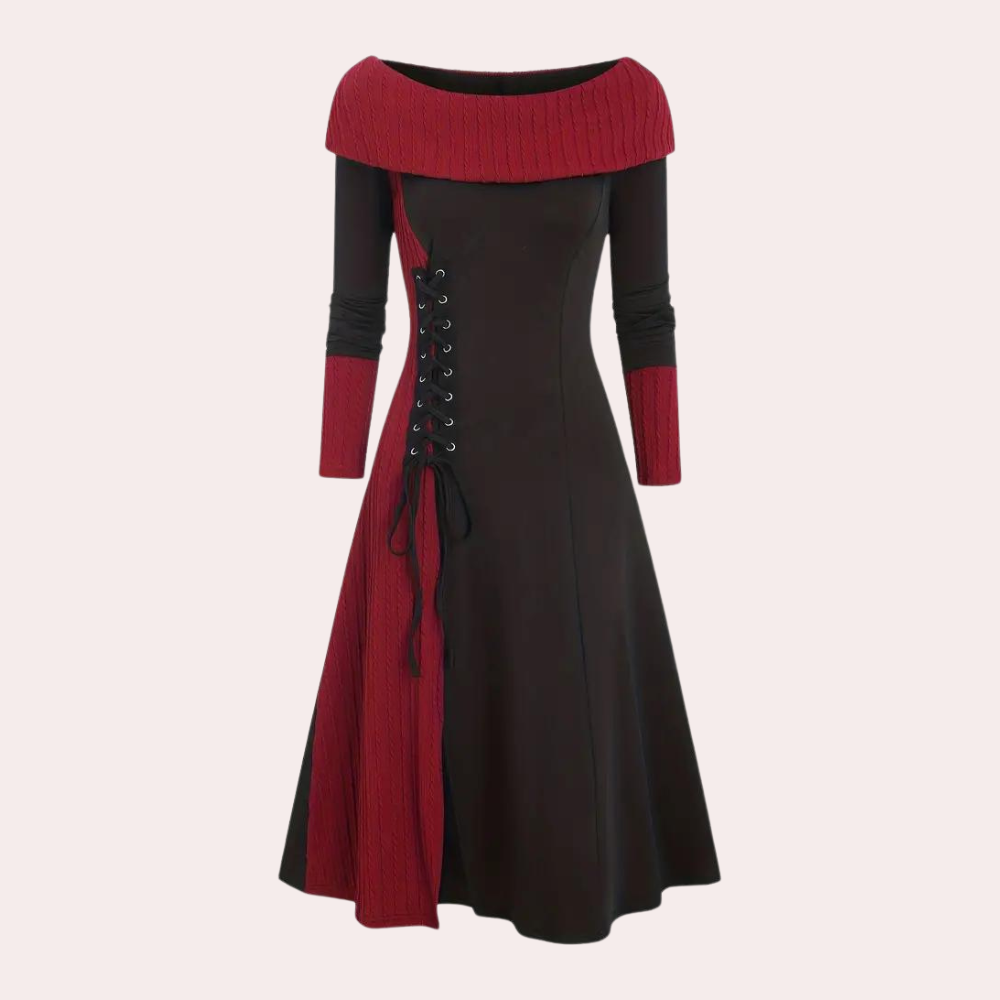 Casual Two Tone A Line Dress for Women