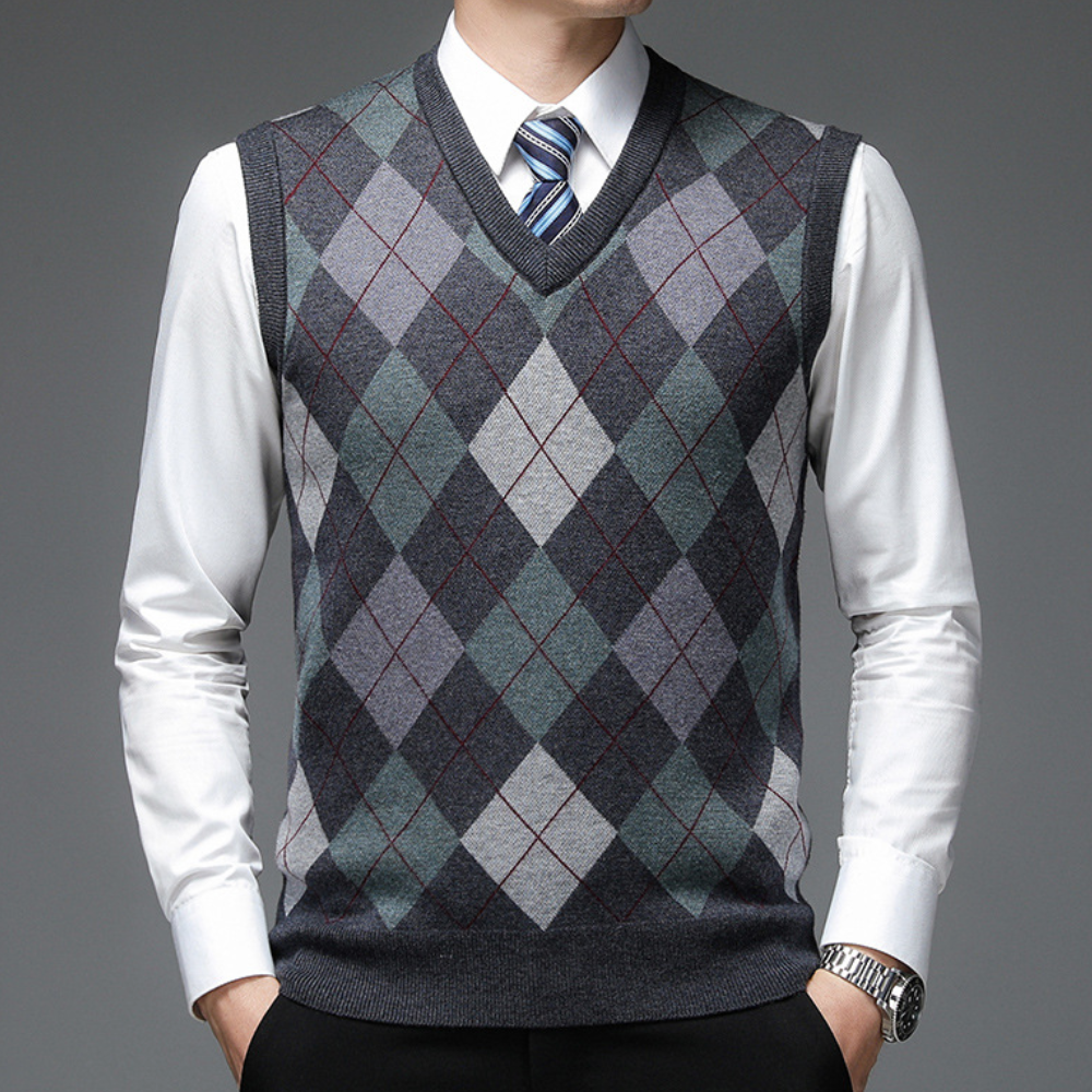 Tank Top Crew Neck Knit Sweater