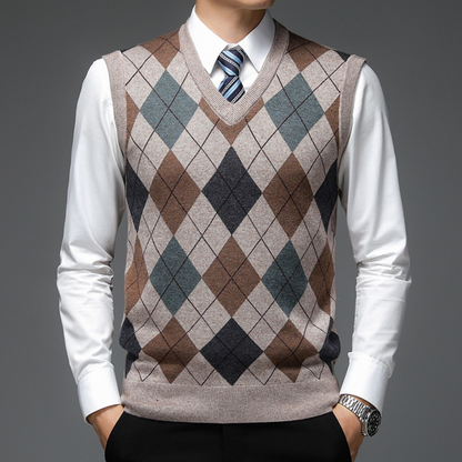 Tank Top Crew Neck Knit Sweater