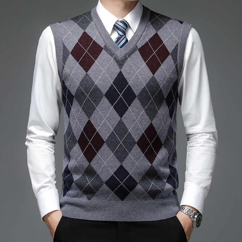 Tank Top Crew Neck Knit Sweater