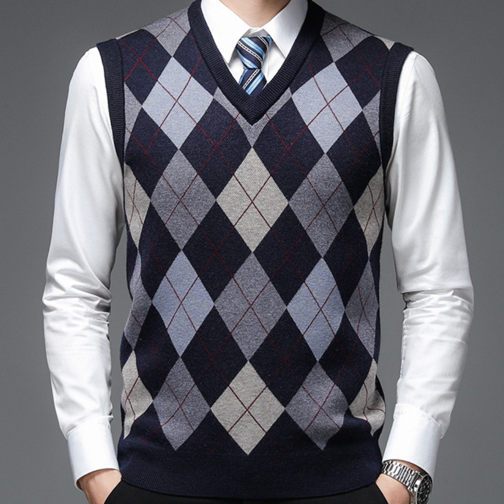 Tank Top Crew Neck Knit Sweater