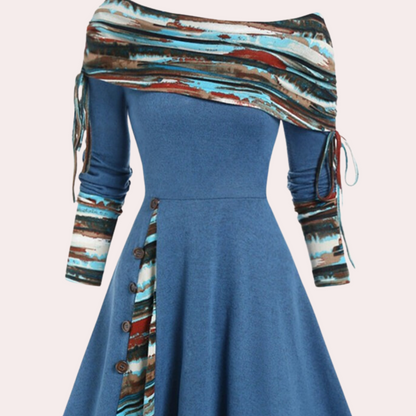 Fashionable Off Shoulder A-Line Dress for Women