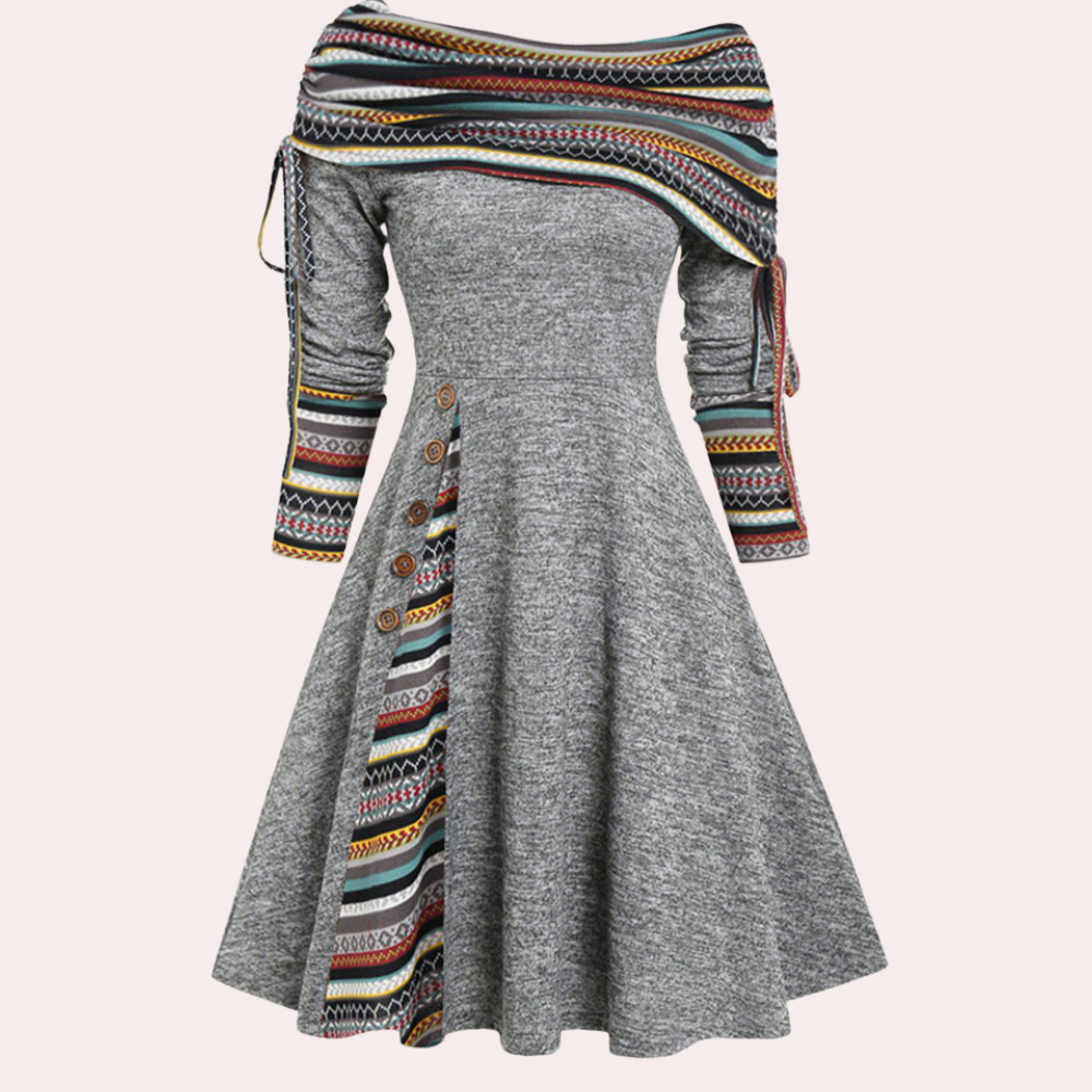 Fashionable Off Shoulder A-Line Dress for Women