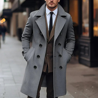 Luxury Men's Classic Overcoat for Sophisticated Style