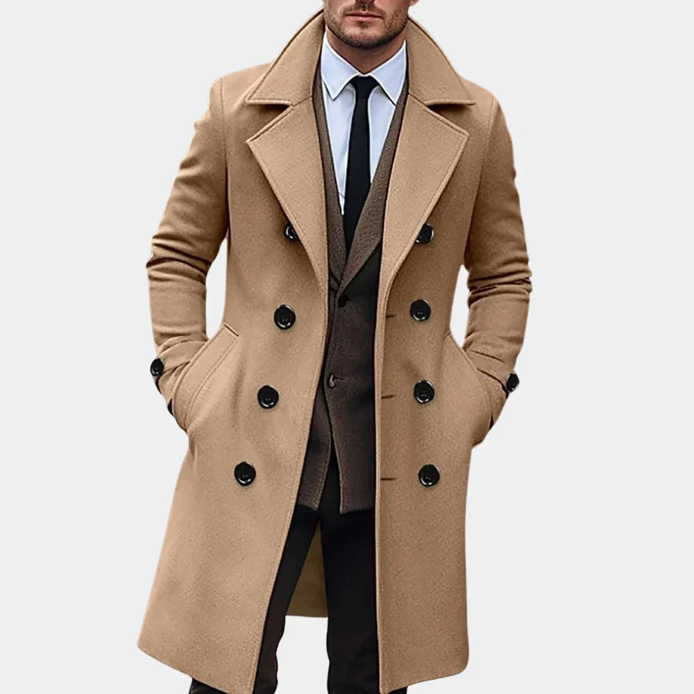 Luxury Men's Classic Overcoat for Sophisticated Style