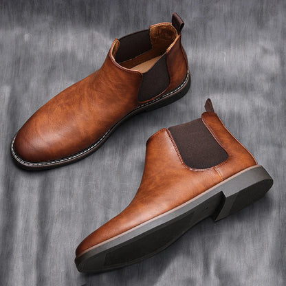 Timeless Mens Smart Leather Ankle Boots