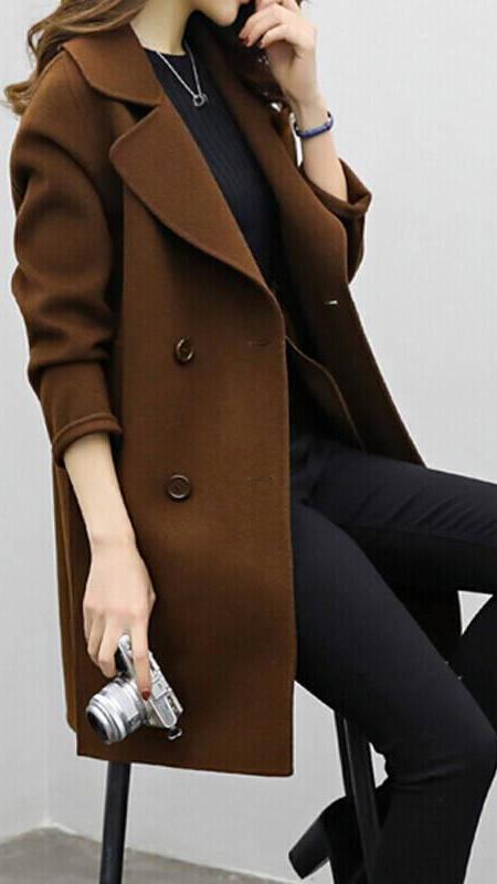 Classic Women's Knee Length Coat