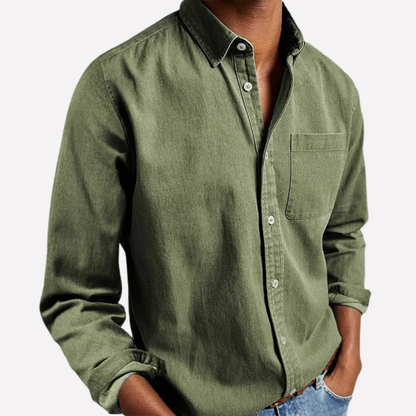 Relaxed Fit Men's Button Down Shirt