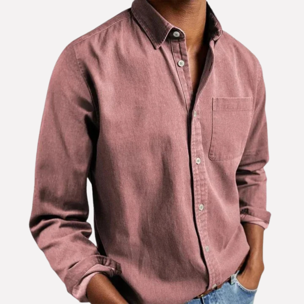 Relaxed Fit Men's Button Down Shirt