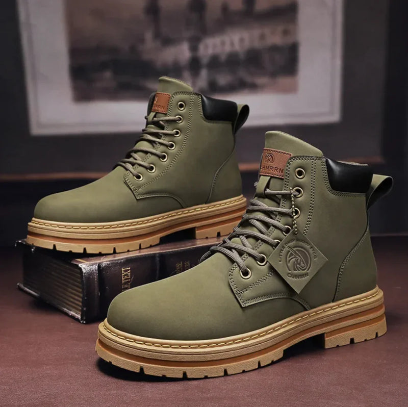 Waterproof Men's High Top Leather Hiking Boots