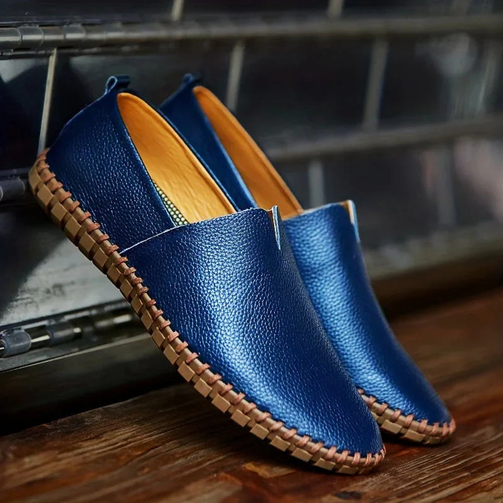 Luxury Slip On Loafers Real Leather Comfort Shoes
