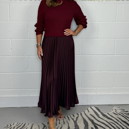 Cozy Knit Sweater and Skirt Set for Women