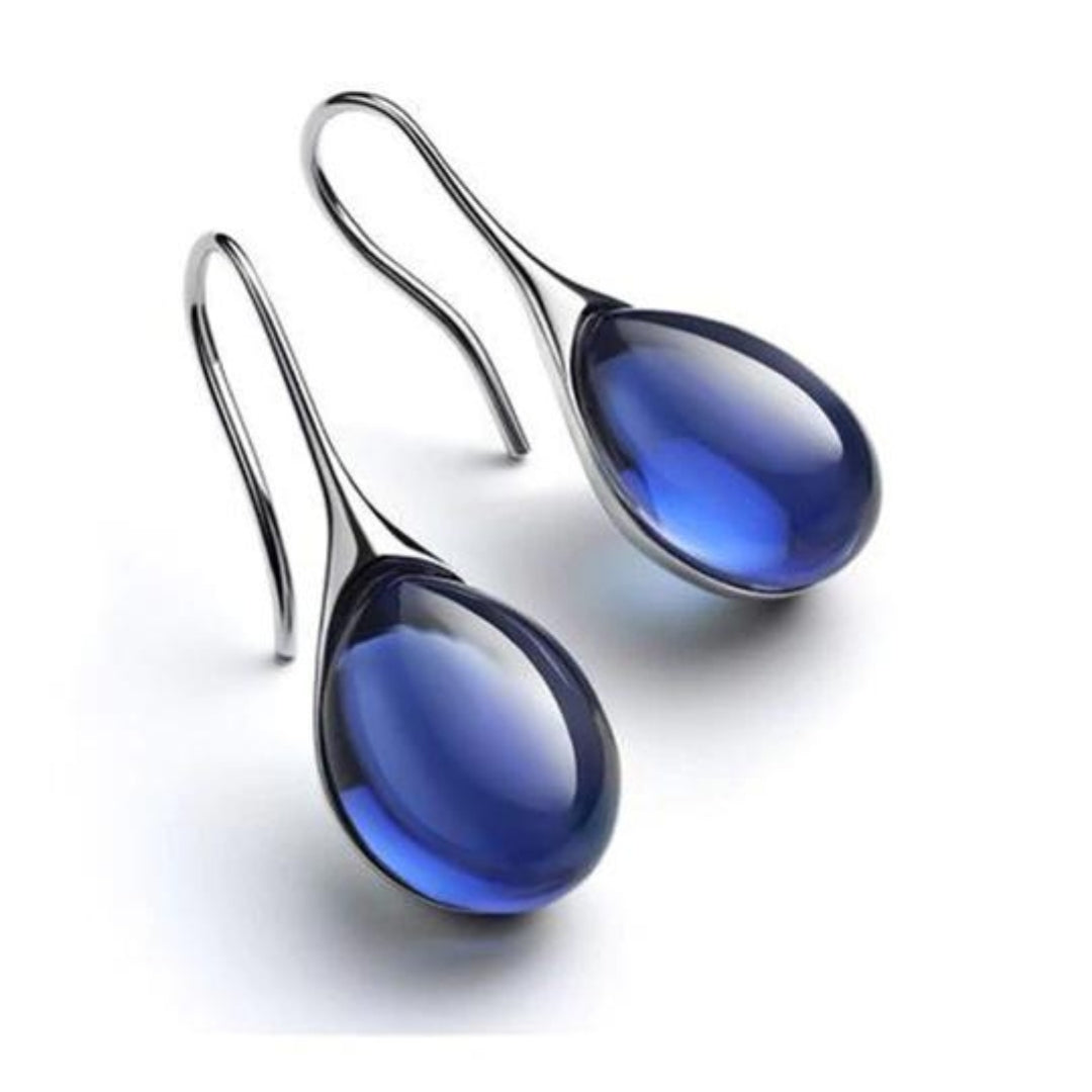 Shining Gemstone Dangle Earrings