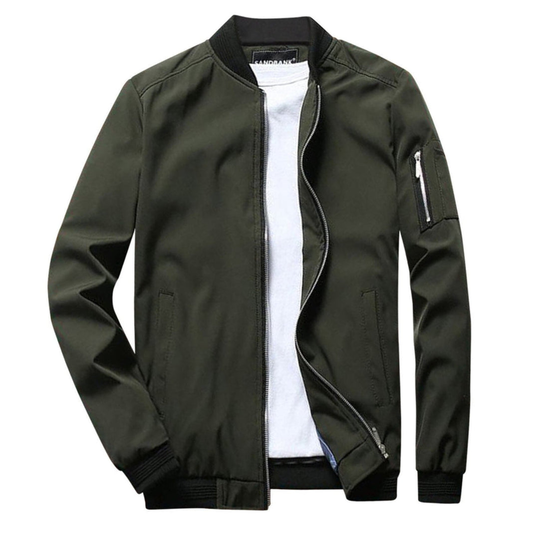 Slim Fit Mens Zip Up Windbreaker Jacket with Pocket
