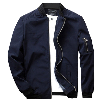 Slim Water-Resistant Men's Zip Jacket with Handy Pocket - Olytrend