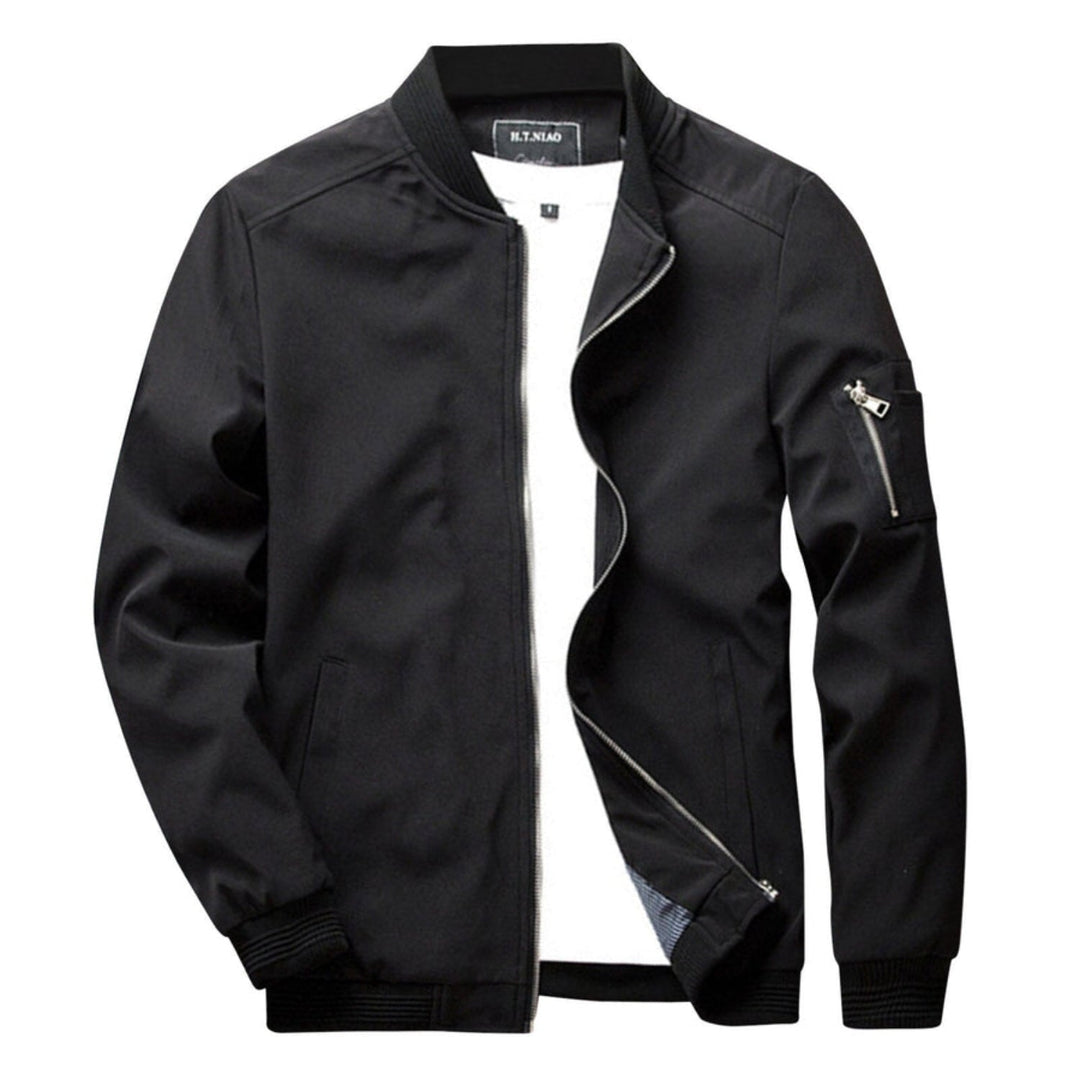 Slim Fit Mens Zip Up Windbreaker Jacket with Pocket