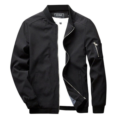 Slim Fit Mens Zip Up Windbreaker Jacket with Pocket