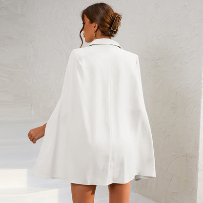 Elegant Mini Dress with Belt and Metallic Details