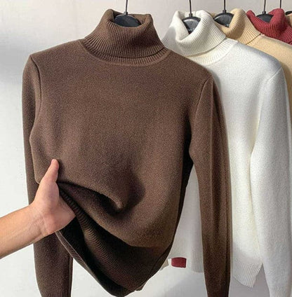 Women's Fitted Crew Neck Sweater Soft Long Sleeve