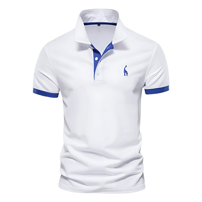 Classic Casual Polo Shirt with Contrast Detailing