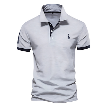 Classic Casual Polo Shirt with Contrast Detailing