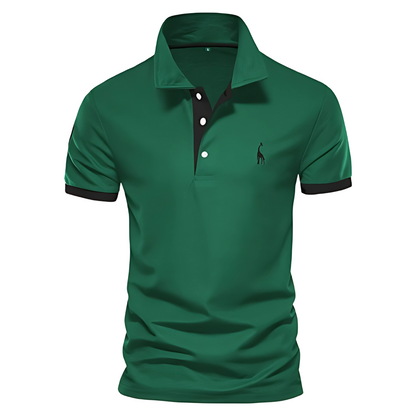 Classic Casual Polo Shirt with Contrast Detailing
