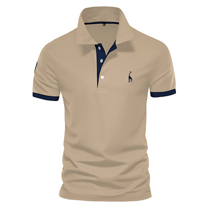 Classic Casual Polo Shirt with Contrast Detailing