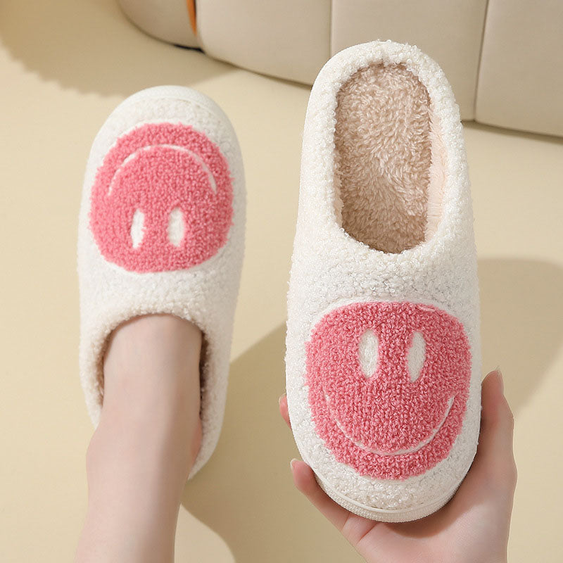 Cozy Unisex Smile Face Soft Slippers - Nocini