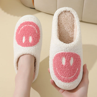 Cozy Unisex Smile Face Soft Slippers - Nocini
