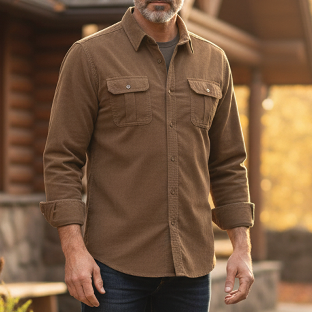 Rugged Cotton Button Shirt - Nocini