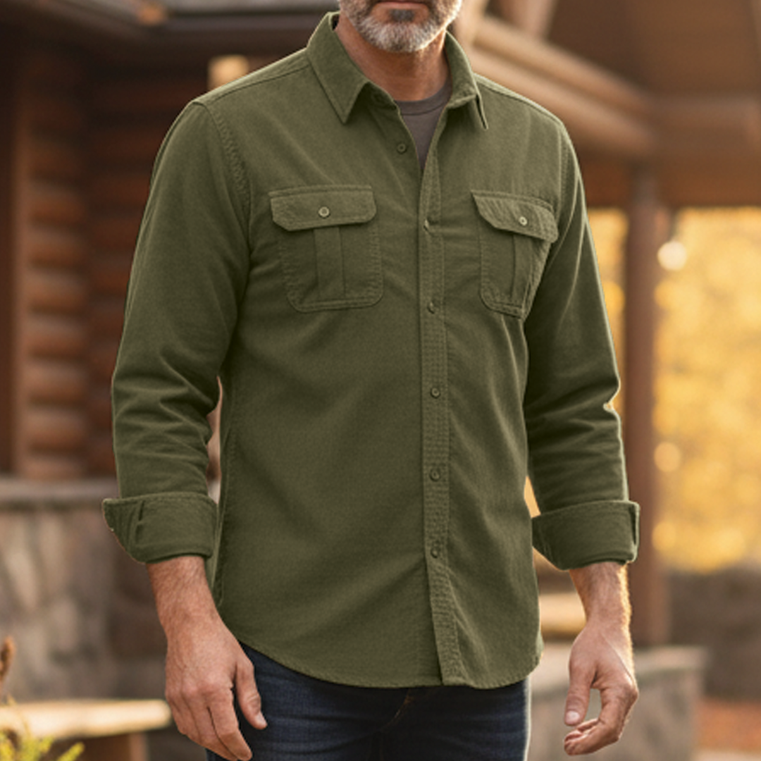 Rugged Cotton Button Shirt